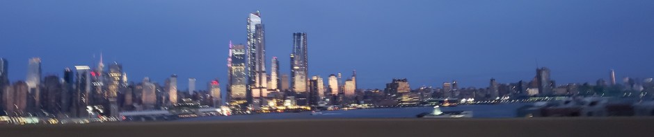 New York City as seen from New Jersey at night